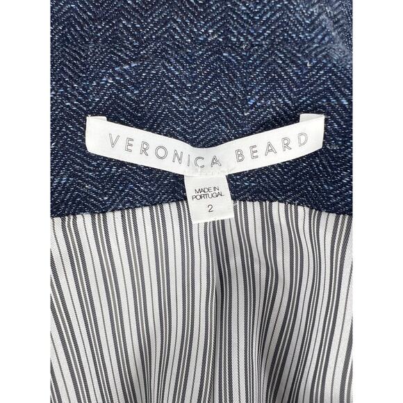 Veronica Beard Martel Navy Dickey Blazer Jacket Size 2 - Picture 11 of 16